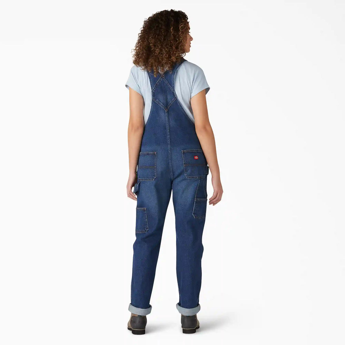 Women's Denim Boyfriend Fit Bib Overalls