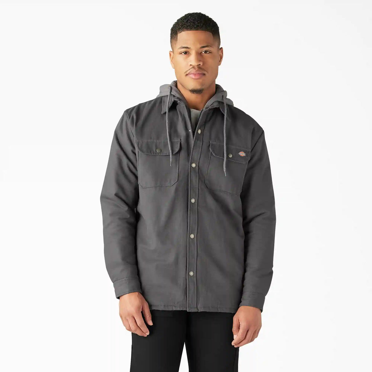 Water Repellent Duck Hooded Shirt Jacket